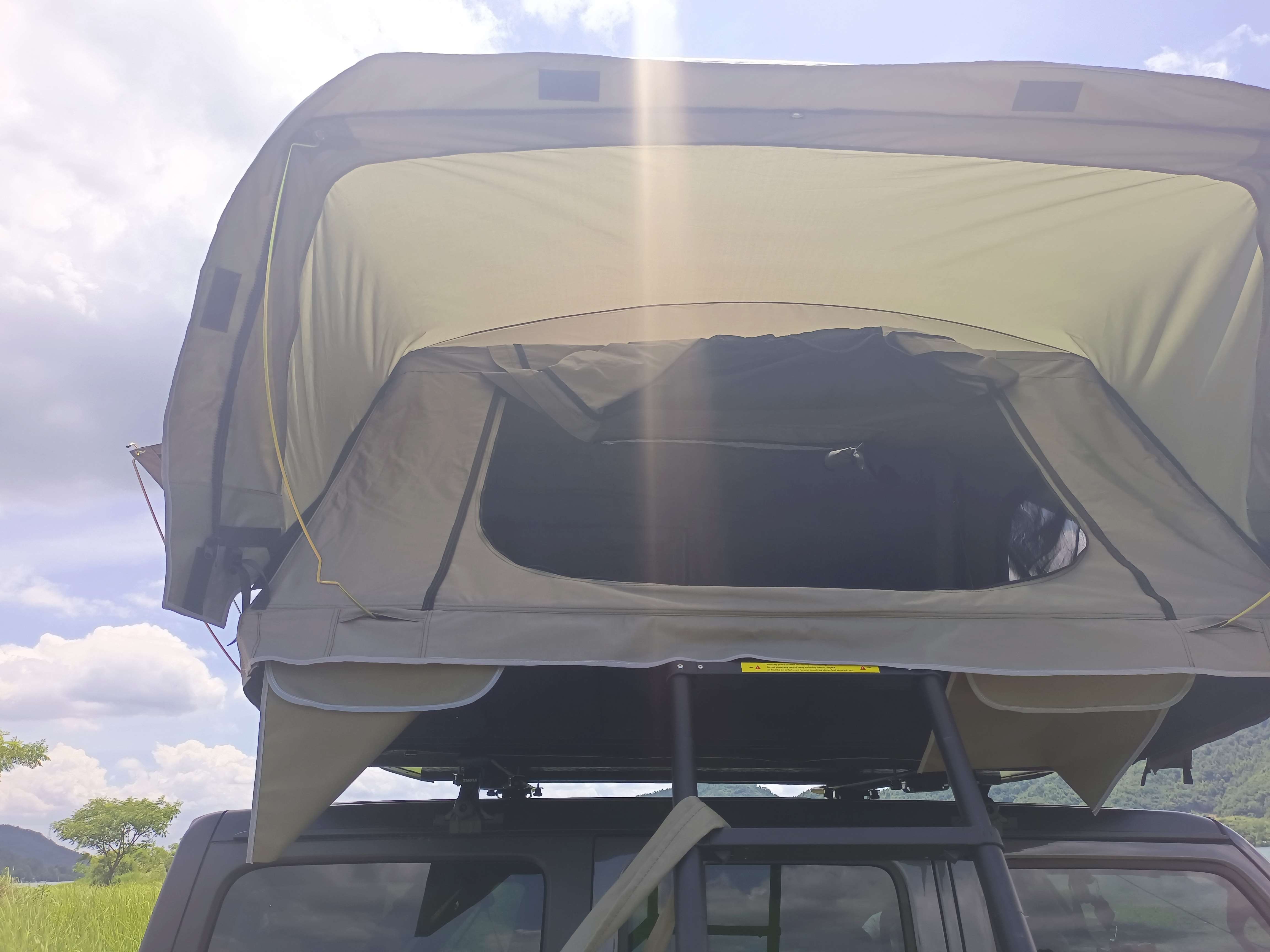 side open roof top tent